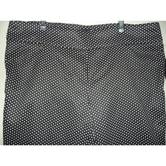 LC Laura Cruz Capri Pants Womens Size 22 black white polkadot Pull On high rise - Picture 4 of 7